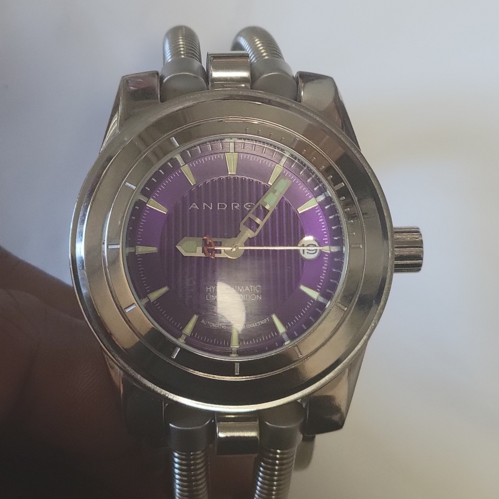Purple and Silver Smartwatch